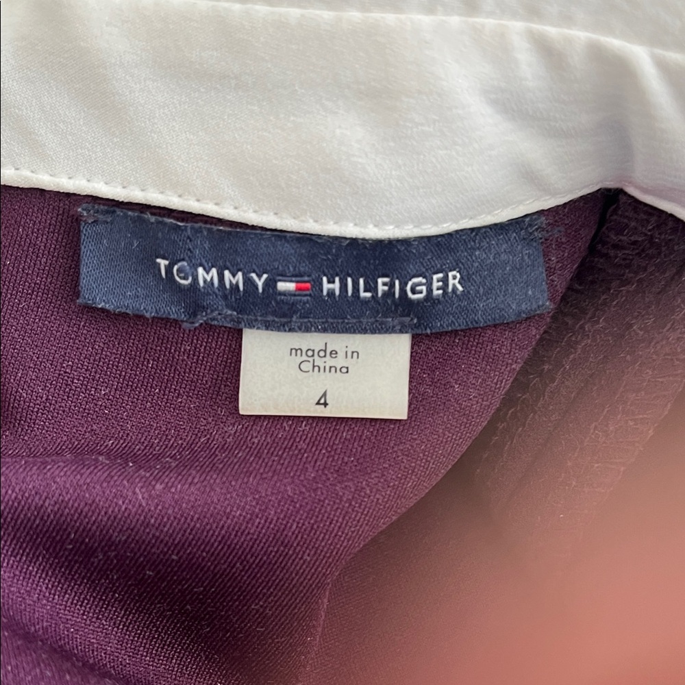 Tommy Hilfiger Collared Shift Dress Purple - Size 4 - NWOT - Picture 8 of 8